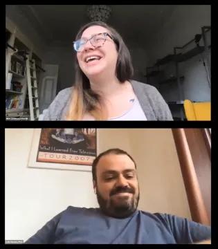 Dr. Çetinkaya-Rundel and Dr. Rundel presenting the online workshops